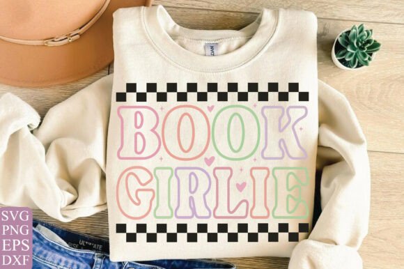 Book Girlie T-Shirt Design, Reading SVG & Premium Digital Cut File