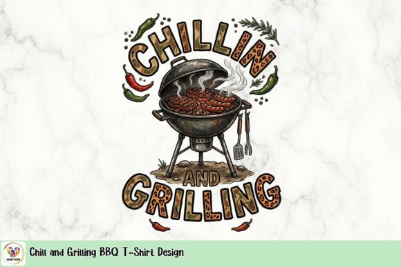 Chill and Grilling BBQ T-Shirt Design: A Graphic Designer's Take