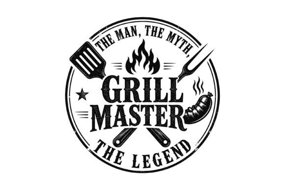 Grill Master Dad BBQ Vintage Design: A Creative Asset for Authentic Branding