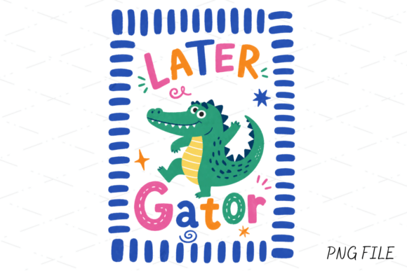 Playful Alligator Graphics for Creative Projects