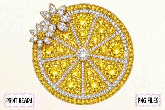 Rhinestone Lemon Slice Floral Design: A Sparkling Summer Asset