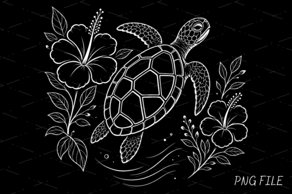 Turtle Floral Minimal Beach PNG Design: A Designer's Guide